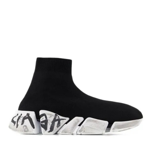 Balenciaga Speed 2.0 Graffiti Sneakers  - Multi Black High-Top Sneaker