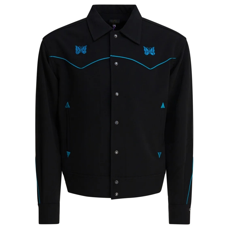 Needles  Orvershirt Jacket With Western-Inspired Details Black