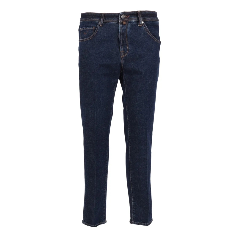 Jacob Cohen Rechte Been Jeans 5-Pkt Cropped Slim-Fit Pants Scott Blue