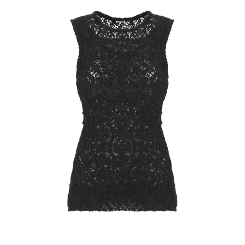 Jil Sander Black Lace Top Black 