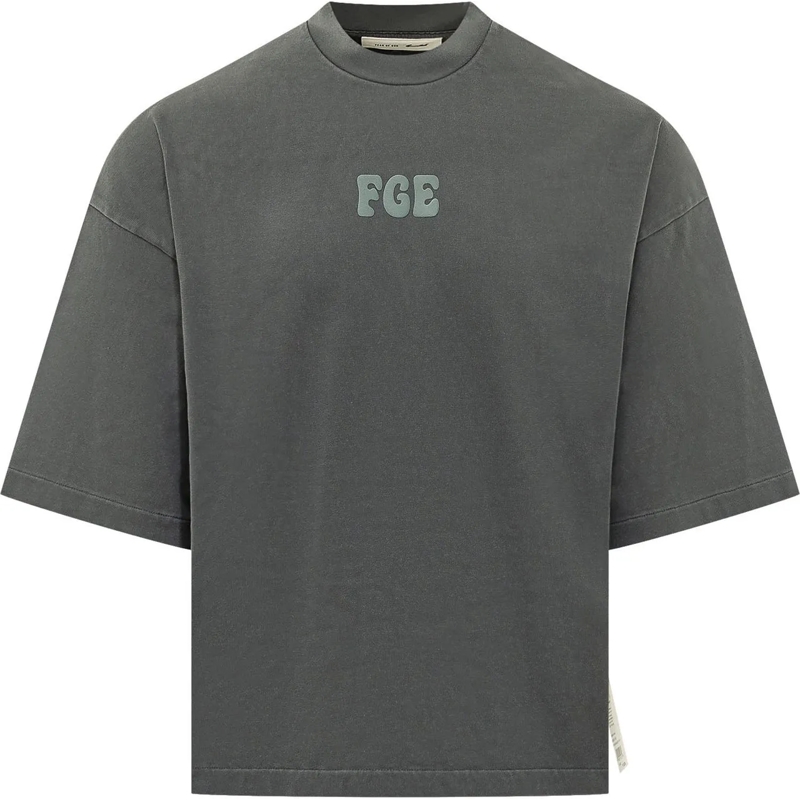FEAR OF GOD T-Shirt T-shirt Oversize con Piccolo Logo dunkelgrau