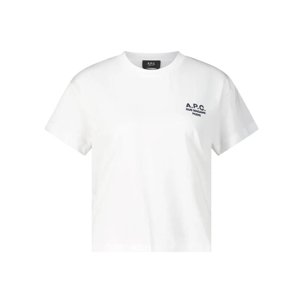 A.P.C. - T-Shirt mit Logo-Stickerei - Größe M - weiß