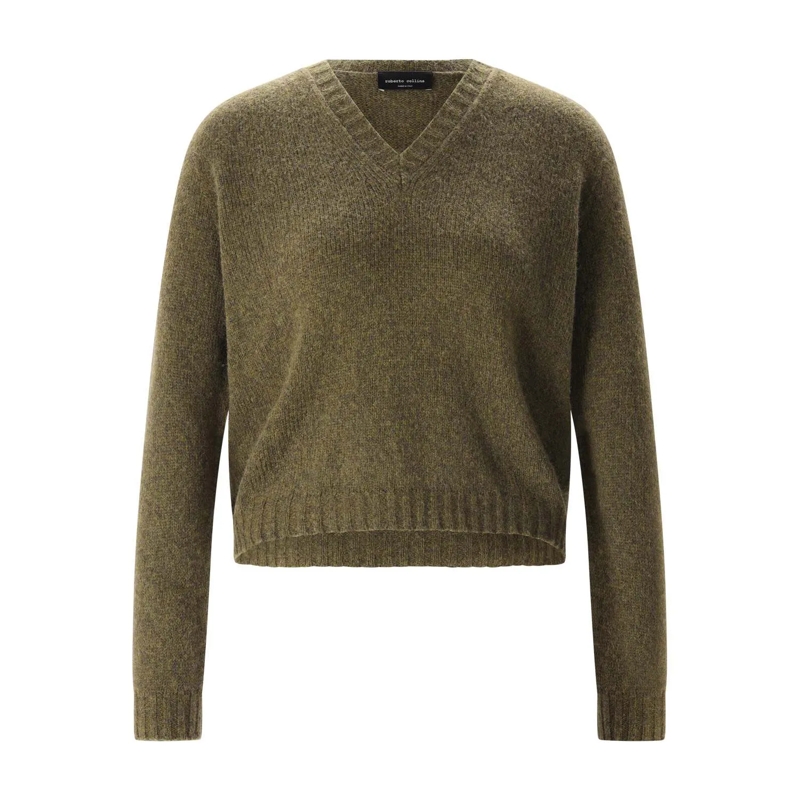 Roberto Collina Pull Pullover aus Merino- & Kamelwolle Dunkelgrün