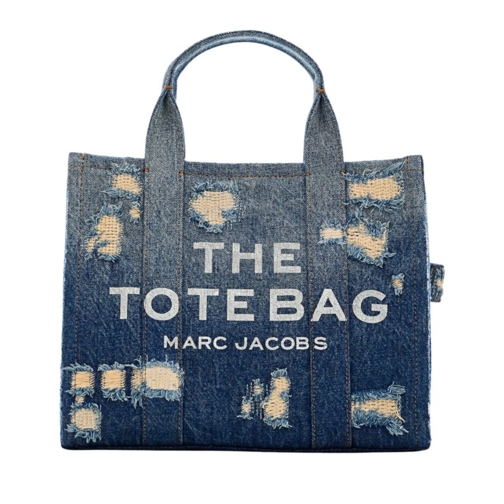 Marc Jacobs Tote The Medium Tote Distressed Denim Tote Bag Blue