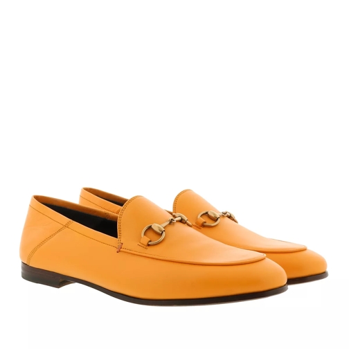 Gucci Brixton Leather Horsebit Loafers Orange Loafer
