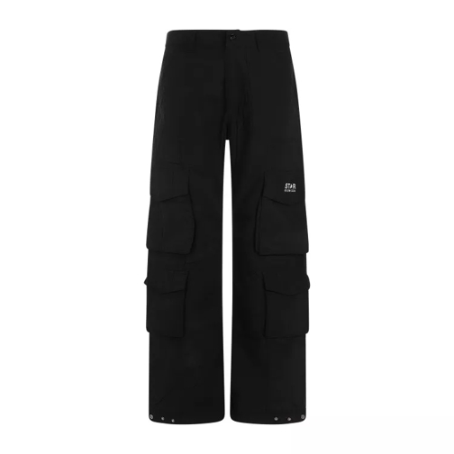 Golden Goose Cargo Ripstop Black Nylon Pants Black 