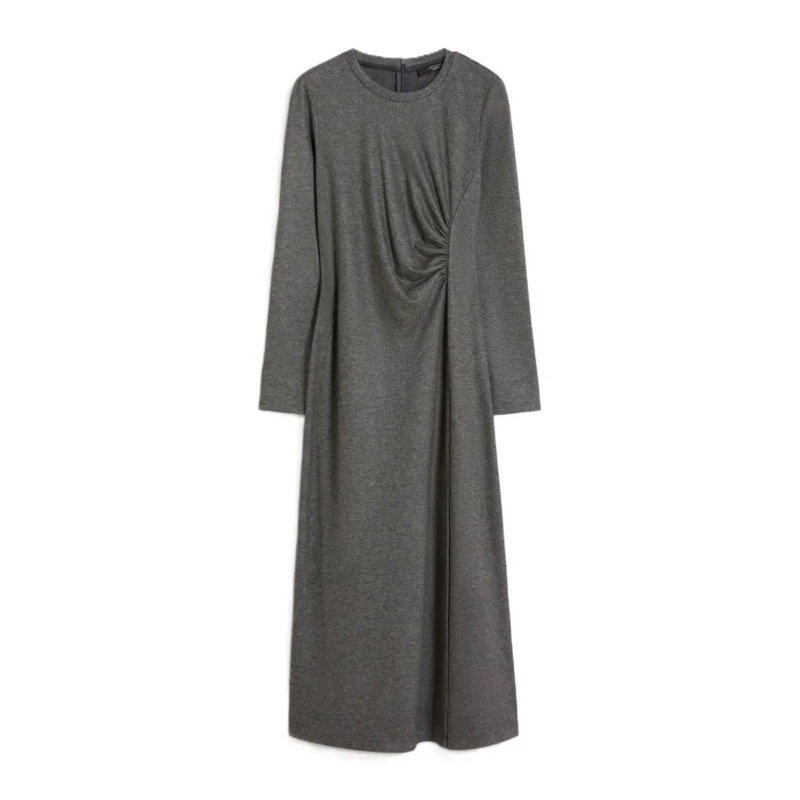 Max Mara  Straight Silhouette Midi Dress Grey