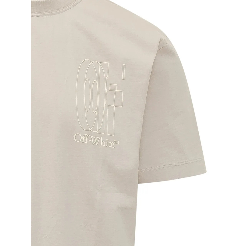 Off-White T-shirt T-shirt con Stampa Frontale weiß(Image 3)