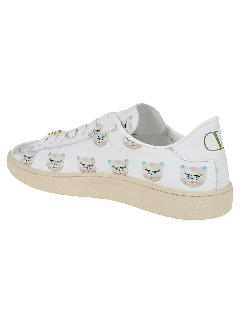 Valentino Garavani Low-Top Sneakers Royco Sneaker In Soft Nappa Calfskin in wit
