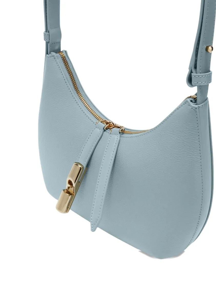 Furla Crossbody bags Light Blue Top Zip Handbag With Detachable Handle in blauw