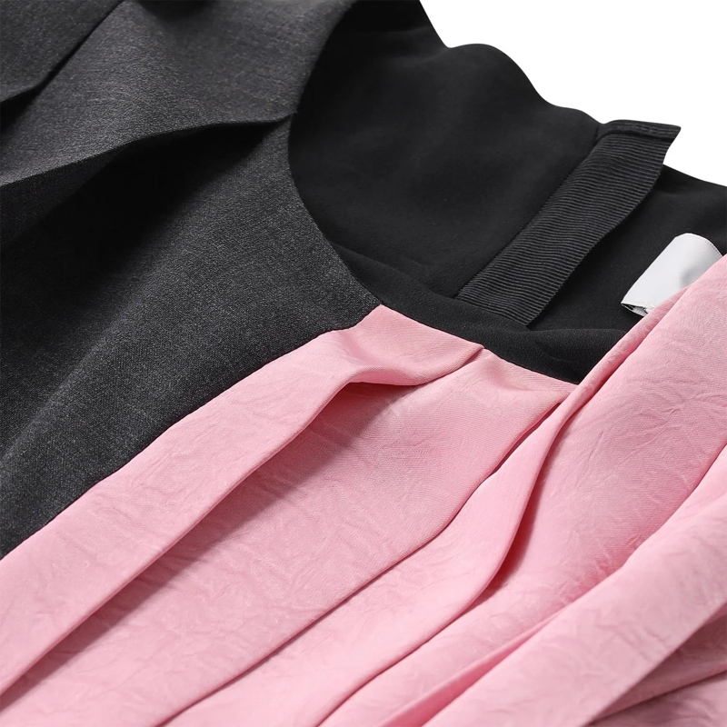 MSGM Maxikleid Maxikleid Abito aus Woll-Mix pink(Image 3)