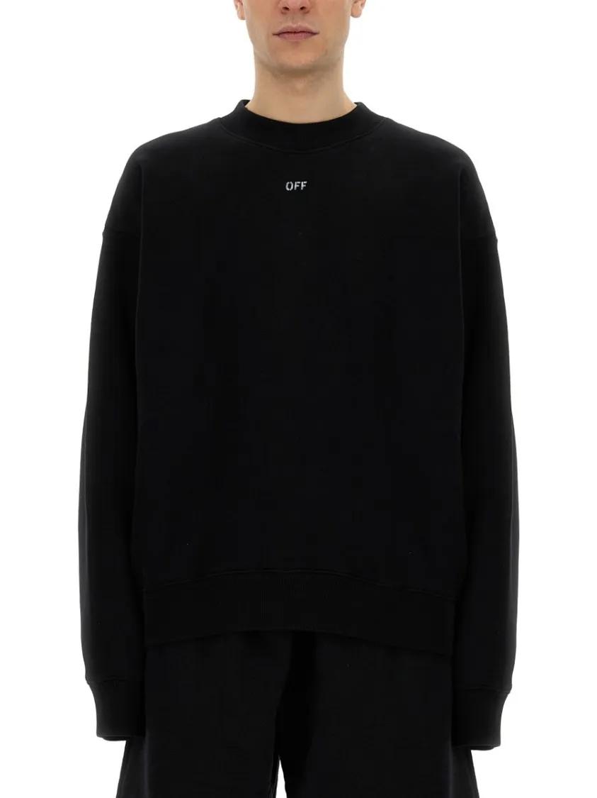 Thumbnail - Off-White - Logo-Embroidered Black Sweatshirt - Größe L - schwarz