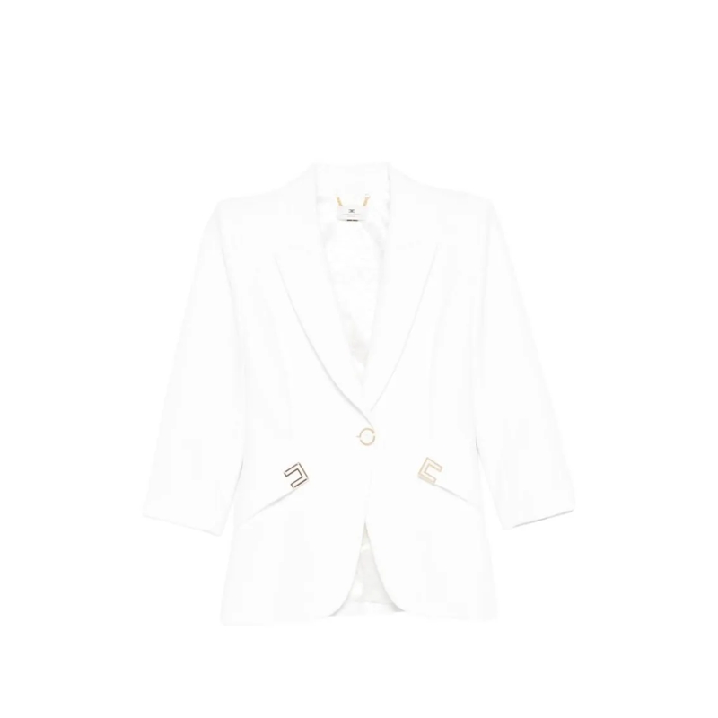 Elisabetta Franchi Blazer Tailored White Jacket White