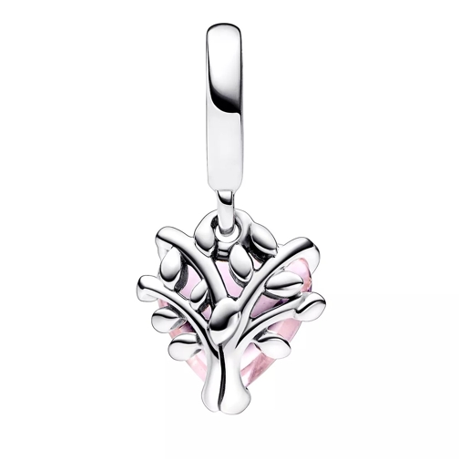 Pandora Pink Family Tree & Heart Dangle  Pink Pendant