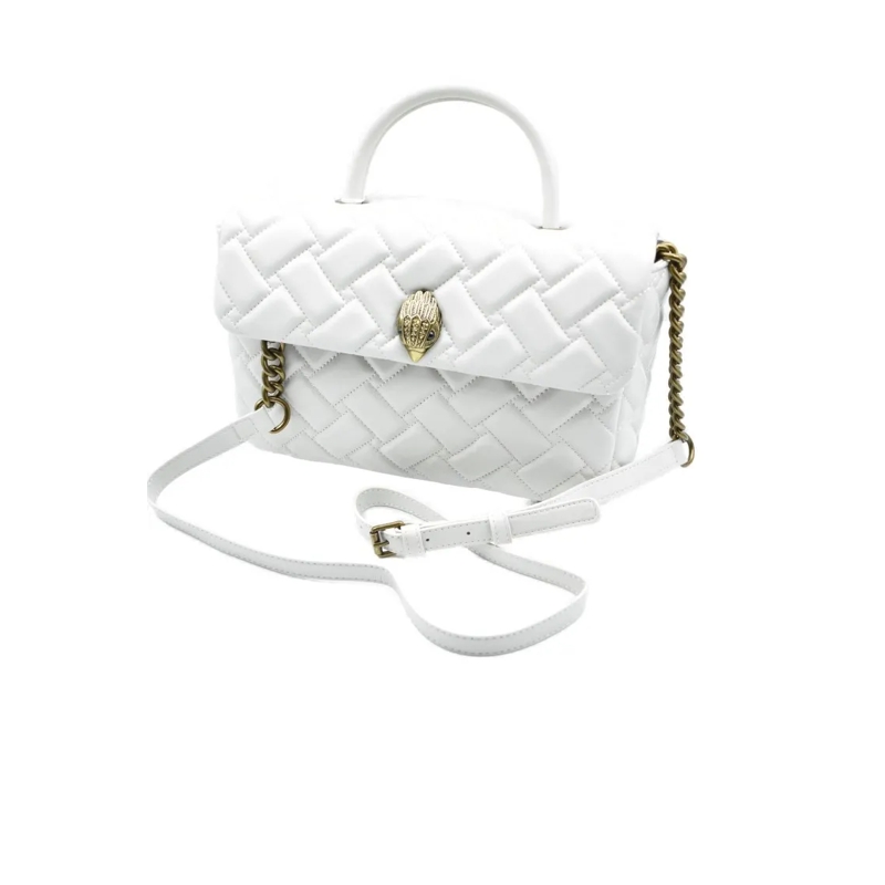 KURT GEIGER LONDON Crossbodytas Quilted Bone Handbag With Versatile Carrying Optio White