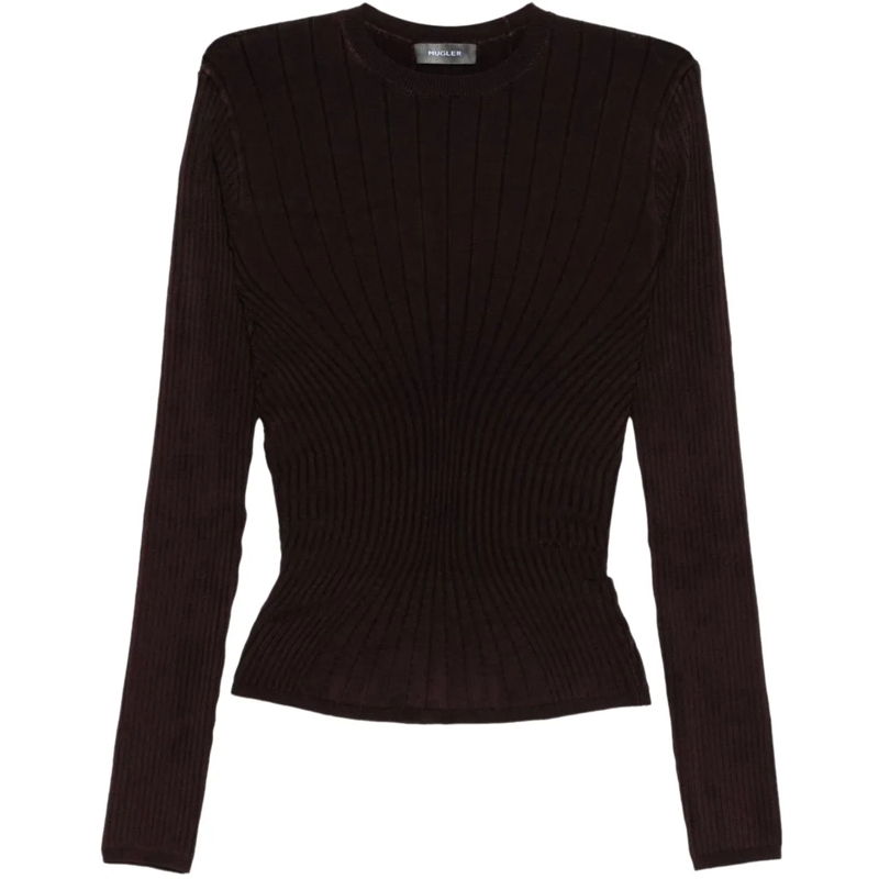 Mugler T-Shirt Top Purple lila