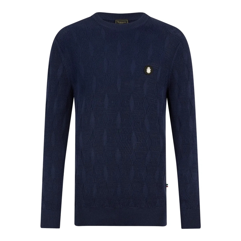 BILLIONAIRE  Wool Silk Roundneck Pullover Braids schwarz