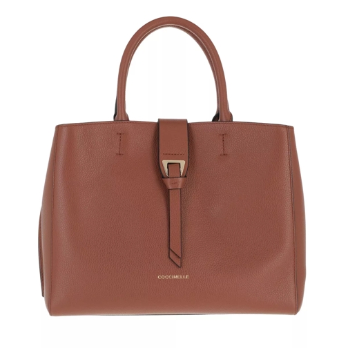 Coccinelle Alba Handbag Bottalatino Leather Cinnamon Rymlig shoppingväska