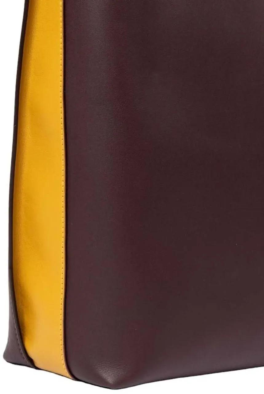 Paul Smith Rugzakken Cabas cuir bordeaux cote jaune et turquoise W1A 79 in meerkleurig
