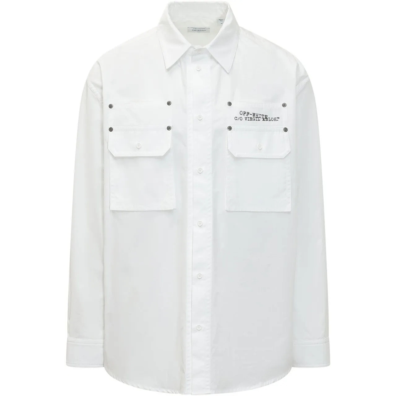 Off-White Haut décontracté Camicia Overshirt con Tasche weiß