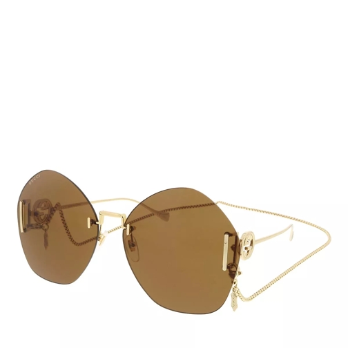 Gucci GG1203S Gold-Gold-Brown Lunettes de soleil