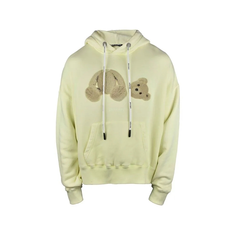 Palm Angels  Pastel Yellow Hooded Sweatshirt Neutrals