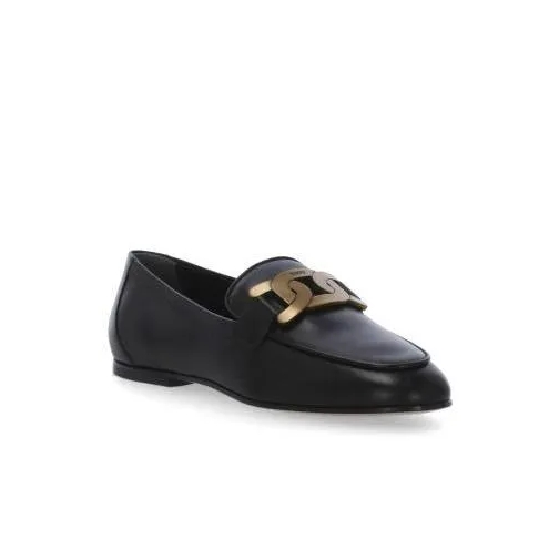 Tod's Leather Loafers Black Ballerine