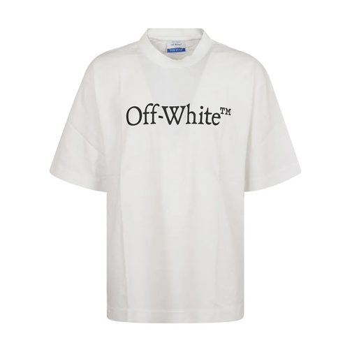 Off-White T-Shirts Pure Cotton Half Sleeve Logo T-Shirt White