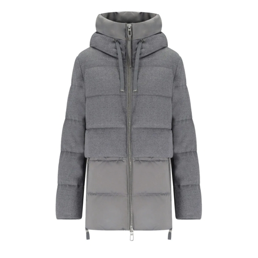 Duno Vestes en duvet DUNO KEIKO GRAUE DAUNENJACKE MIT KAPUZE grau