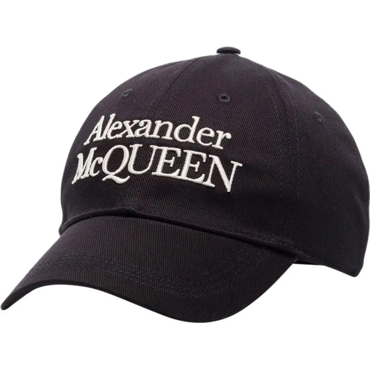 Alexander McQueen Logo Baseball Cap schwarz