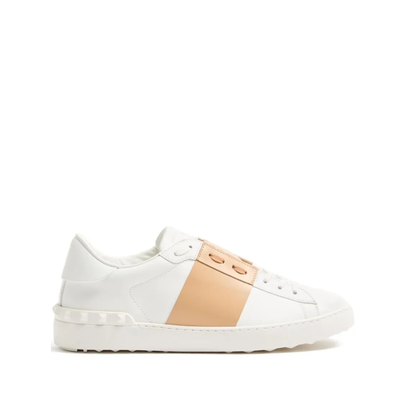 Valentino Garavani Low-Top-Sneaker White Leather Flat Shoes White