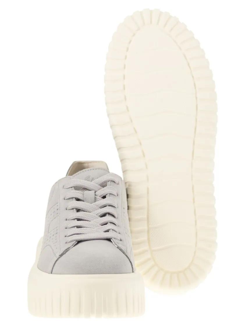 Thumbnail - Hogan Low-Top Sneaker - H-Stripes - Suede Trainers - Gr. 36,5 (EU) - in Grau - für Damen