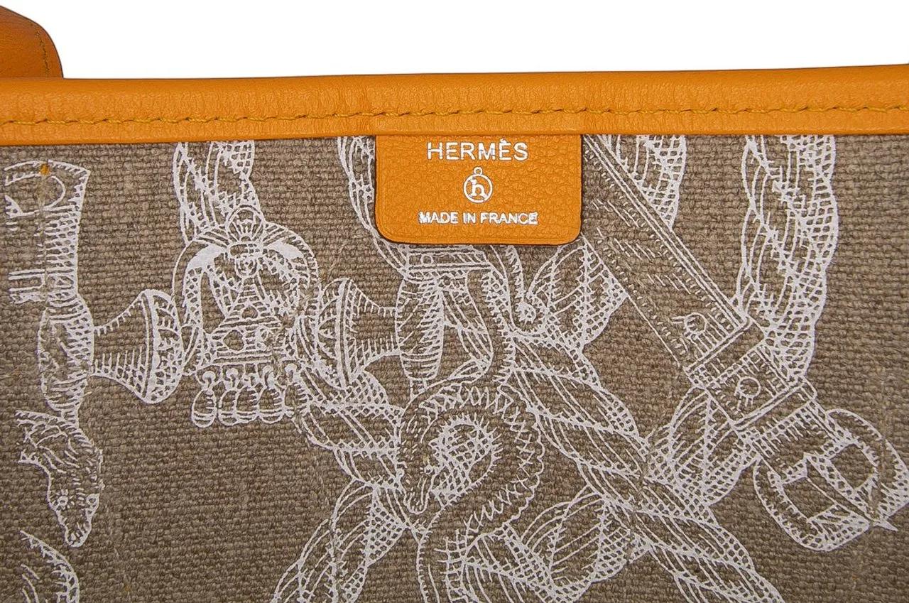 Thumbnail - Hermès Shopper - Evergrain and Toile Petit H Bell Tote - Gr. unisize - in Gelb - für Damen