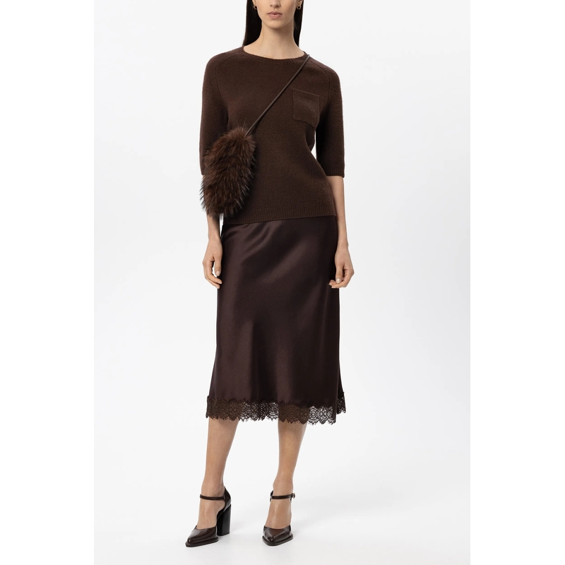 Luisa Cerano Trui Pullover aus Kaschmir-Mix marone(Image 2)