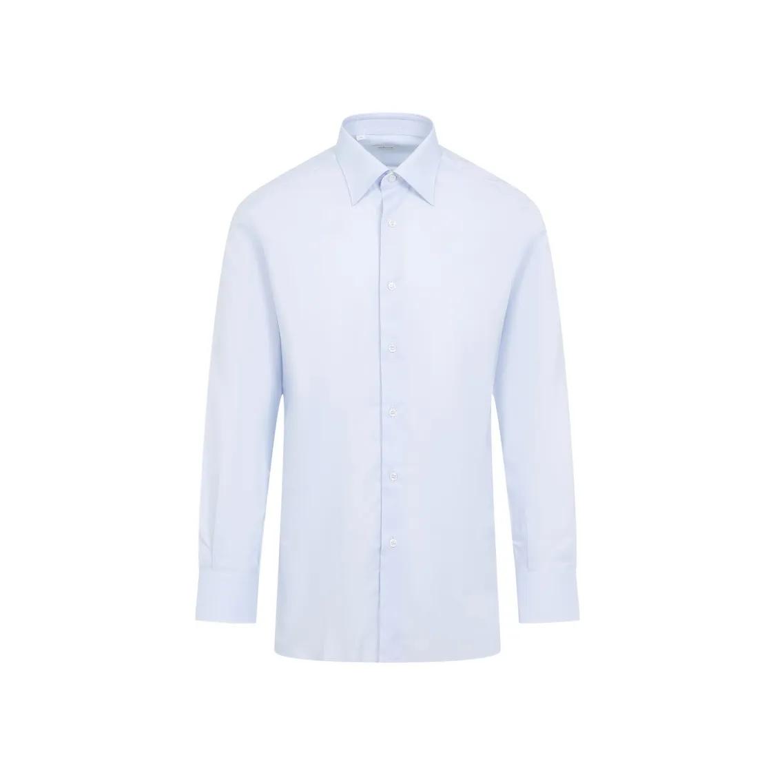 Brioni - Light Blue Cotton Shirt - Größe 40 - blau