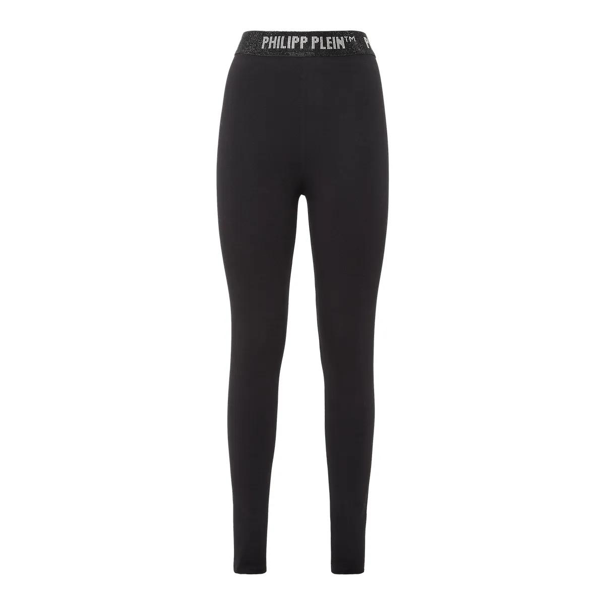 Thumbnail - Philipp Plein - Leggings Mit Schmucksteinen - Größe M - schwarz