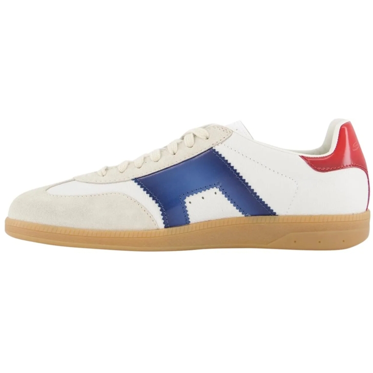 Santoni Heren DBS Olympic Sneaker Wit/Blauw weiß | Low-Top