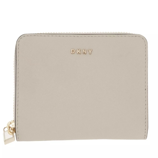 DKNY Bryant Park Small Carryall Wallet Saffiano Leather Blush Grey Zip-Around Wallet
