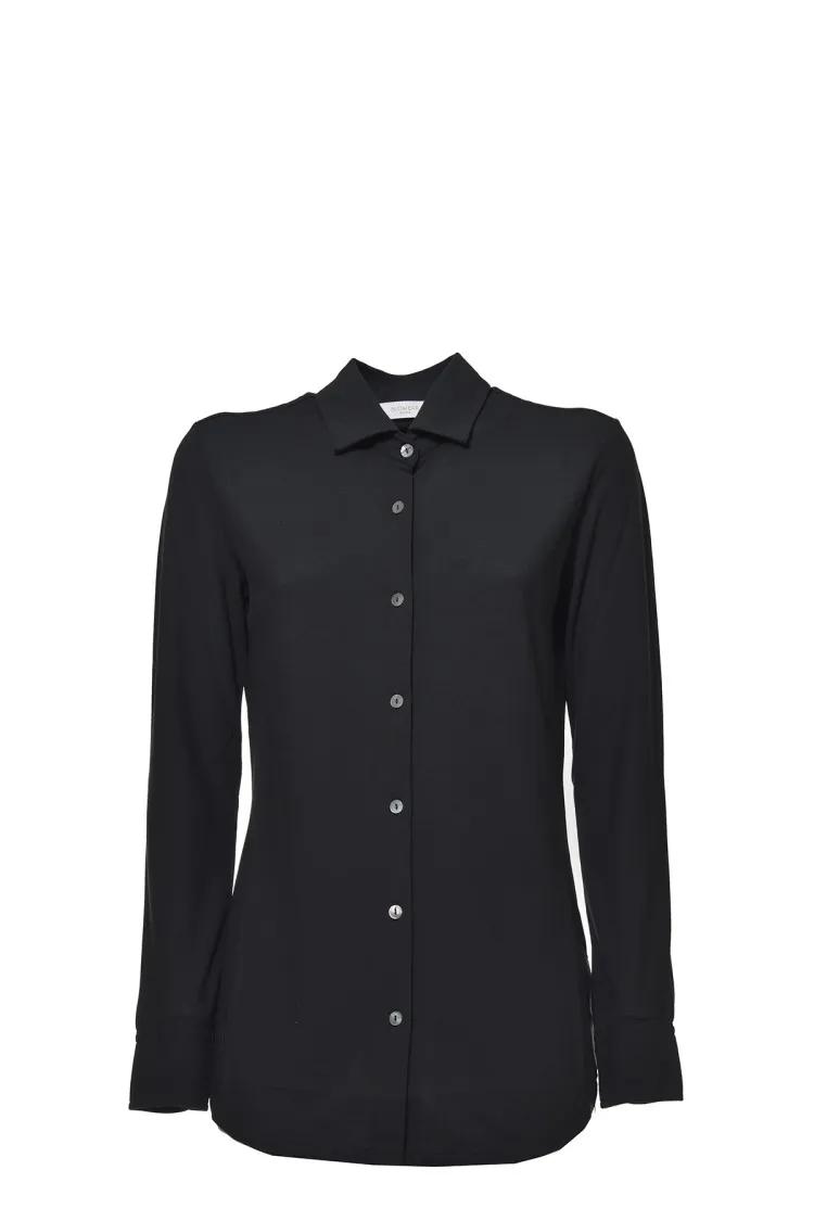 Thumbnail - Zanone - Slim-Fit Stretch Cotton Knit Shirt With Mother-Of- - Größe 44 - schwarz