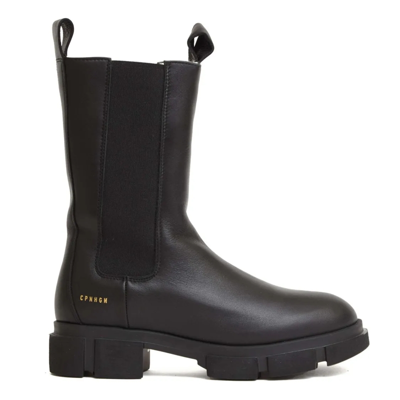 Copenhagen Stiefel Sole Chelsea Boots With Teddy Lining Black