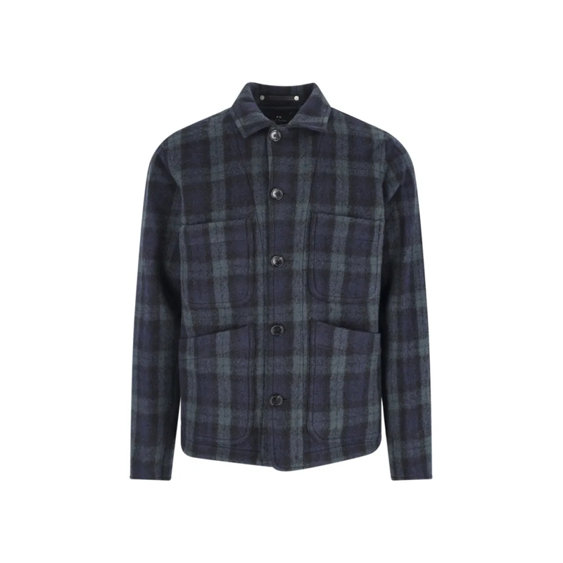 Paul Smith  Modern Structured Green Jacket With Minimalist Det Multicolor