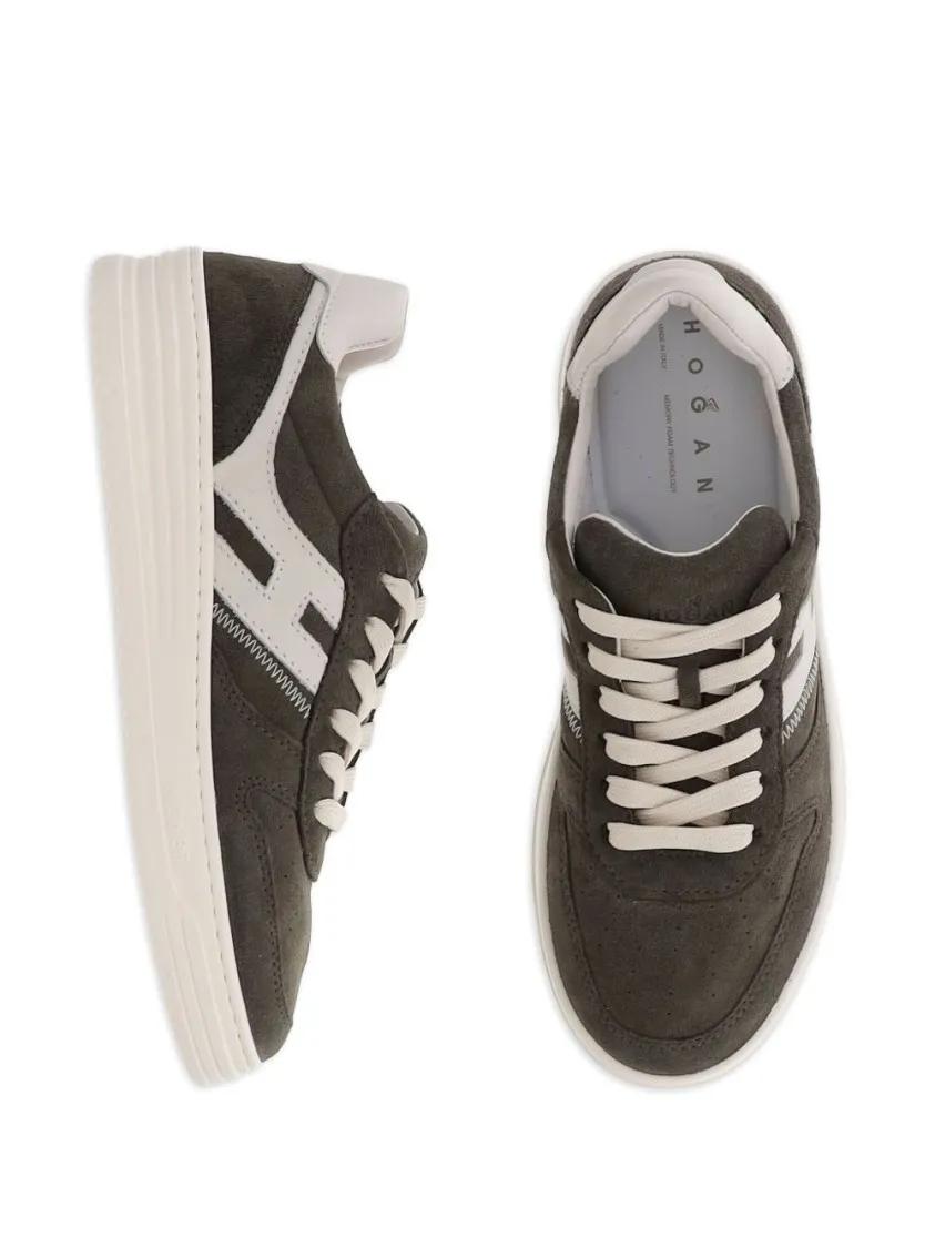 Thumbnail - Hogan Low-Top Sneaker - Lace-Up Suede Sneakers With Memory Foam Insole - Gr. 8_5 - in Grau - für Damen