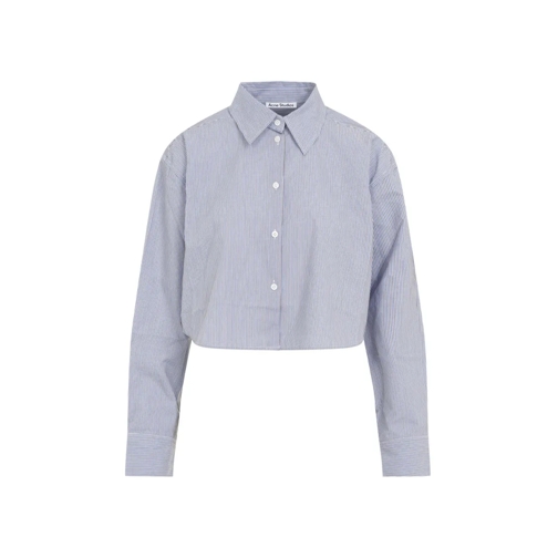 Acne Studios Sky Blue Cotton Blouse Blue Blusen