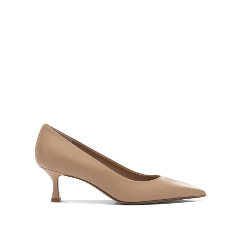 Sergio Levantesi Escarpins Pink Leather Heeled Shoes With Pointed Toe And Kit Neutrals
