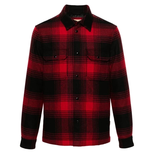 Woolrich Hemden Black/Red Logo Shirt Red