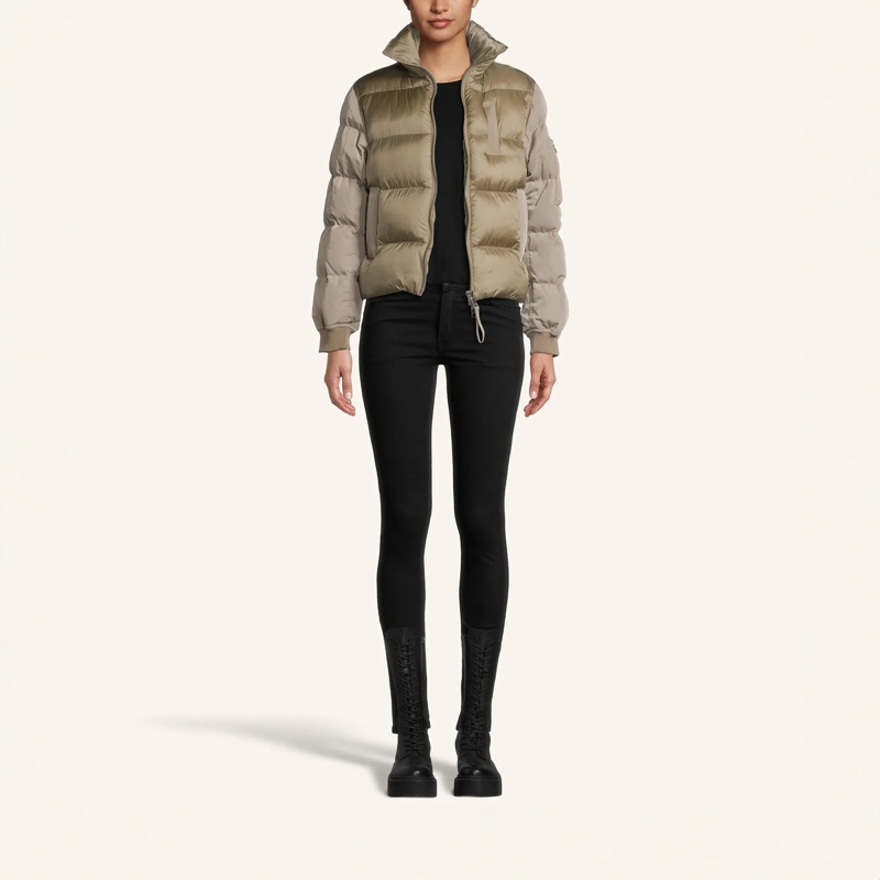 Blonde No8 Übergangsjacke Steppjacke FLAINE im Materialmix hell-grün(Image 3)
