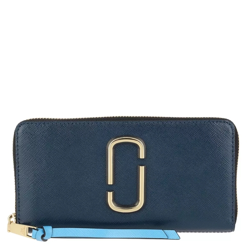 Marc Jacobs Snapshot Standard Continental Wallet Leather New Blue Sea Continental Portemonnee