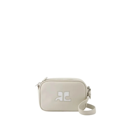 Courrèges Reedition Camera Crossbody - Leather - Grey Grey Axelremsväska