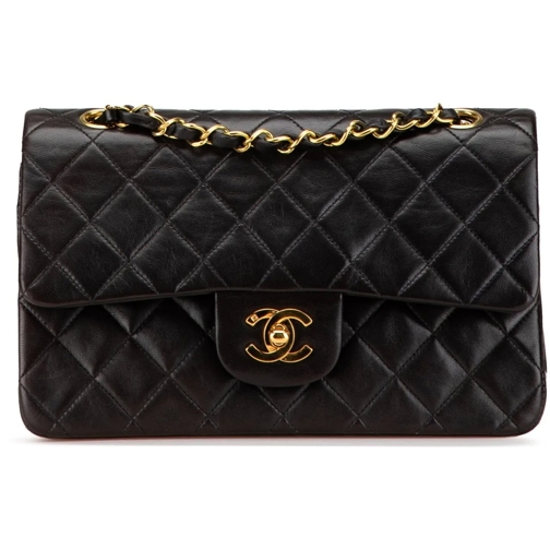 Chanel Sac à bandoulière 1994-1996 Small Classic Lambskin Double Flap schwarz