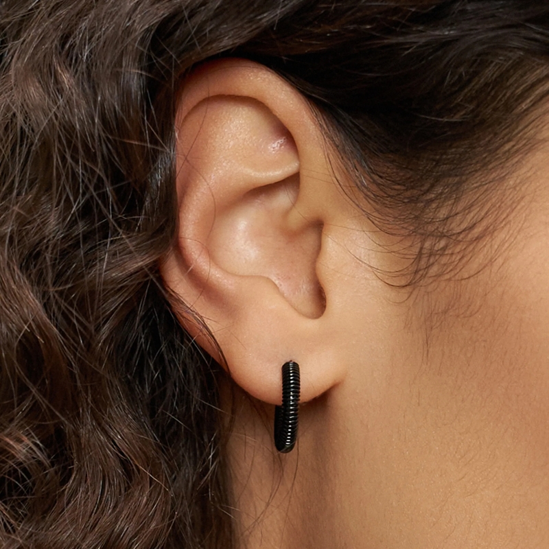 Liebeskind Berlin Ohrstecker Edelstahl Twist schwarz(Image 7)